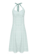 Dots Halter Dress (Mint)