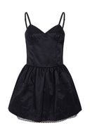 Silky Sweet Bustier Dress (Black)