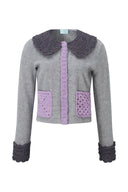 Crochet Peter Pan Cardigan (Grey)