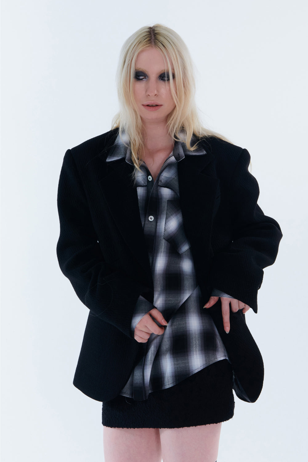 Check Pattern Western Shirts (Black)