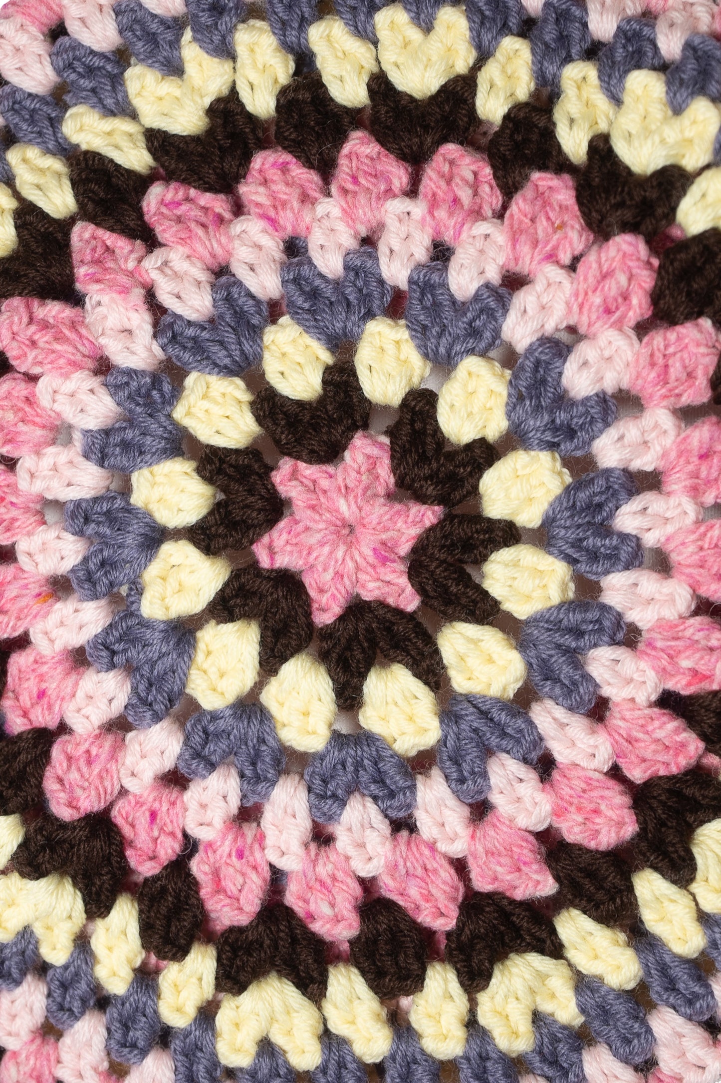 Tweed Wool Crochet Beret (Pink)