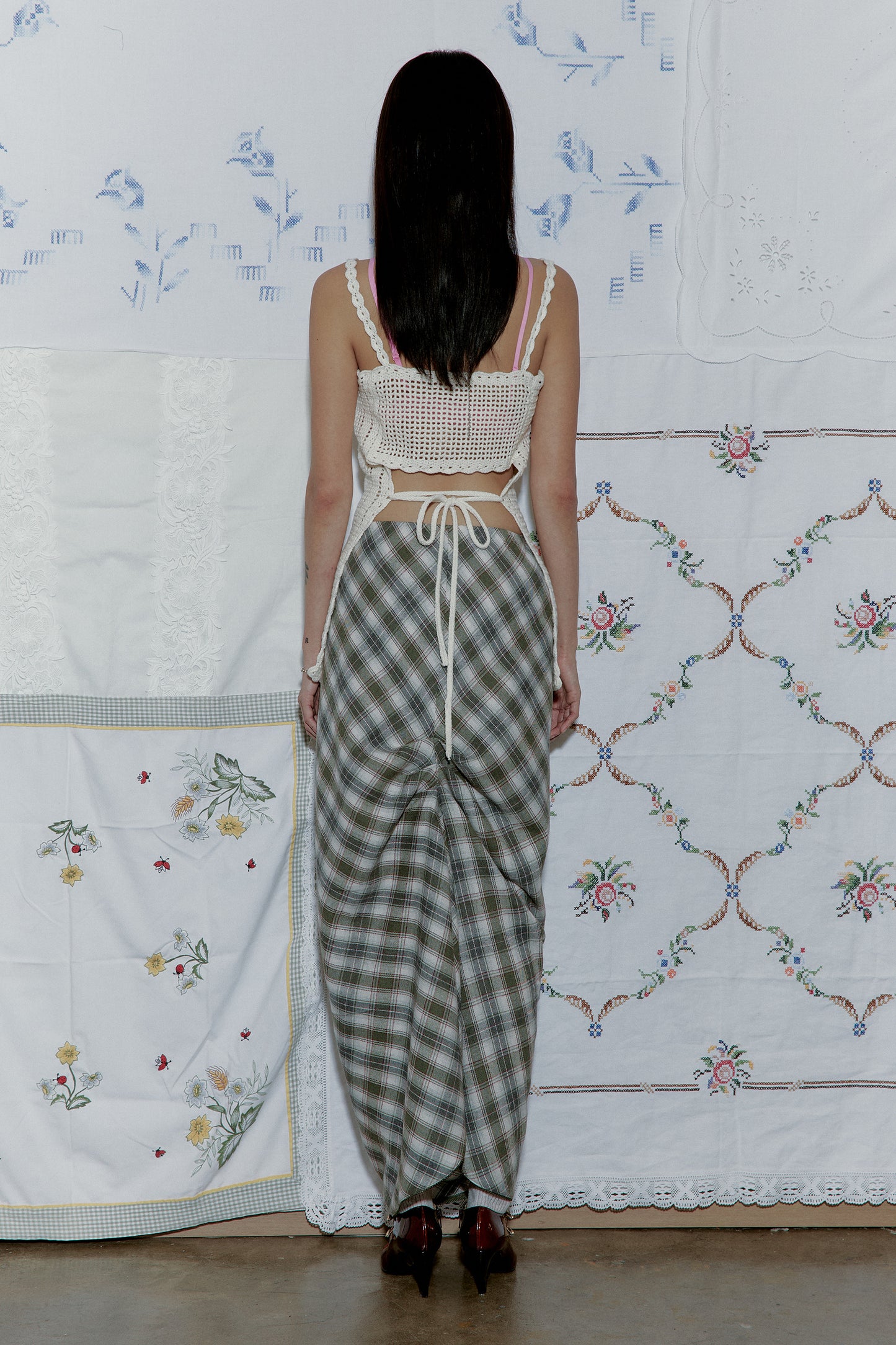 Filet Crochet Top (Ecru)
