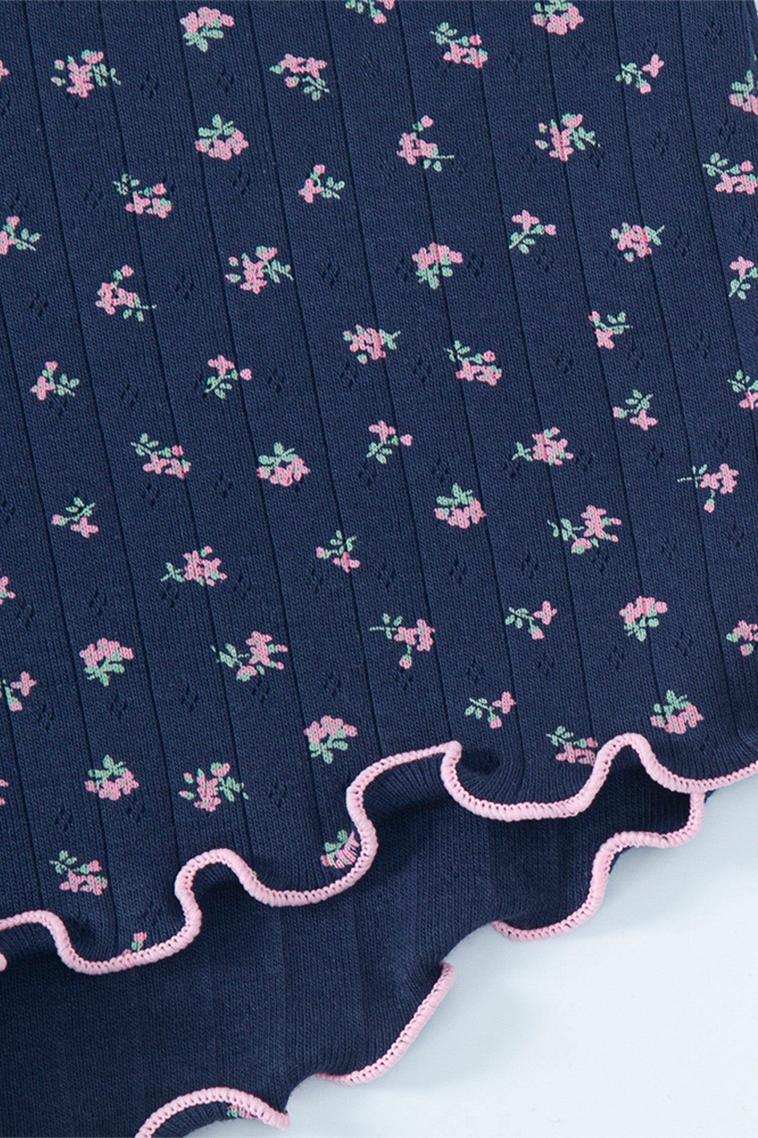 Floral lace romper (Navy)