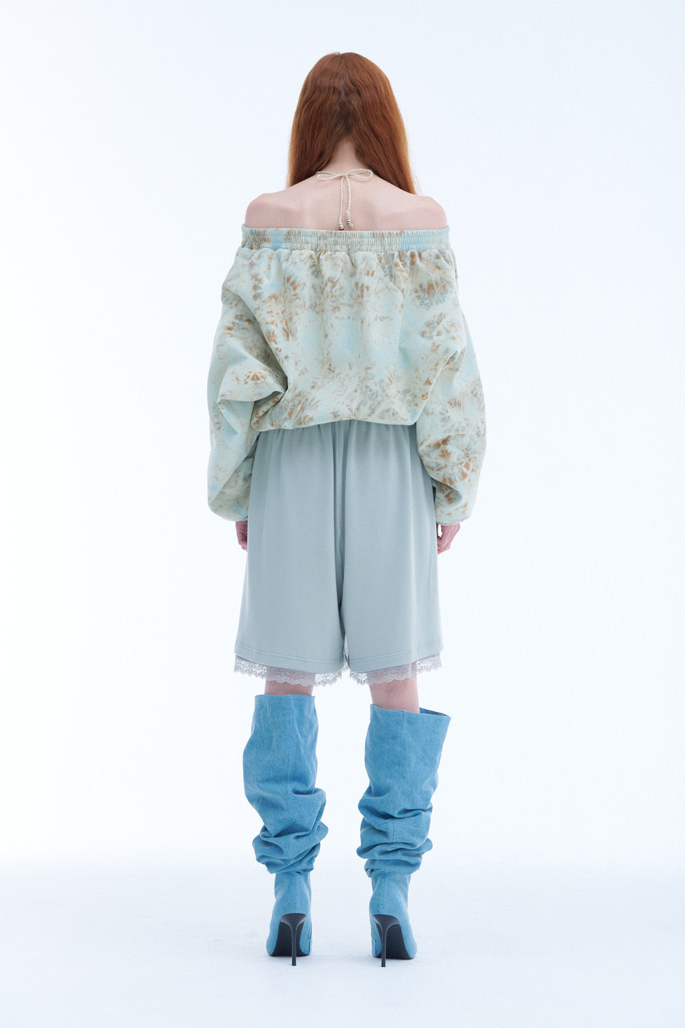 TIE-DYED CORDUROY CROP JUMPER_LIGHT BLUE
