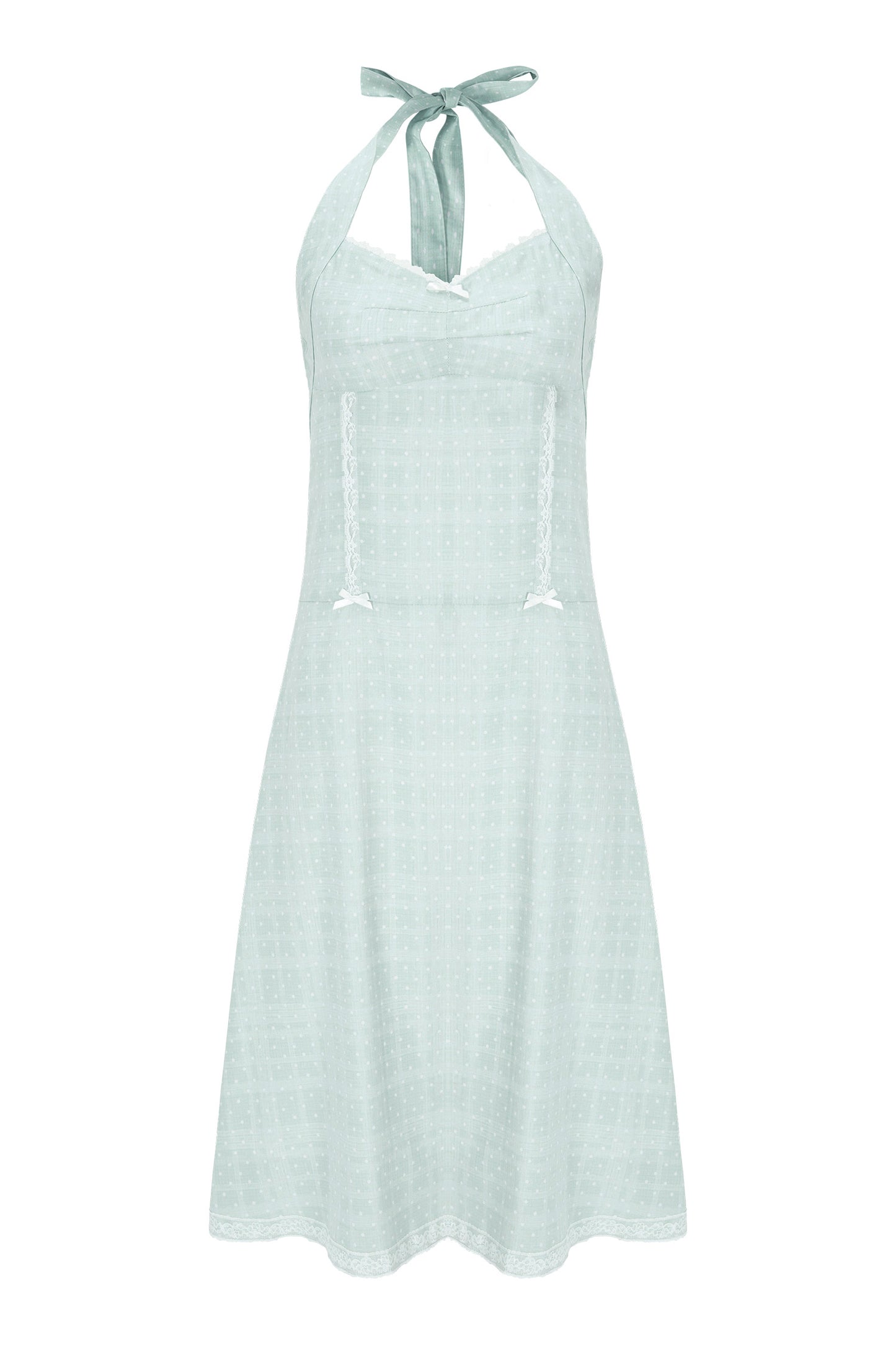 Dots Halter Dress (Mint)