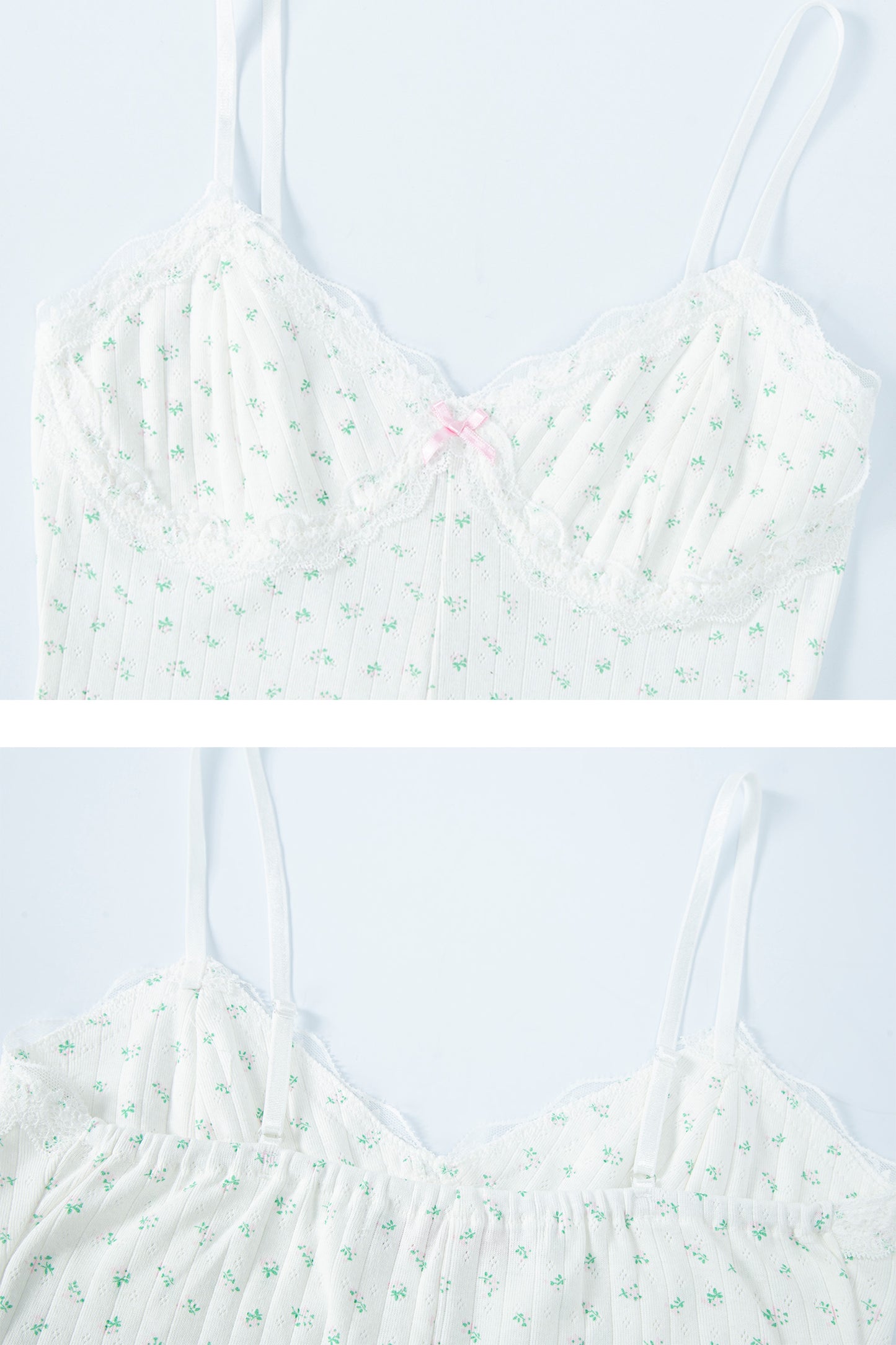 Floral lace romper (White)