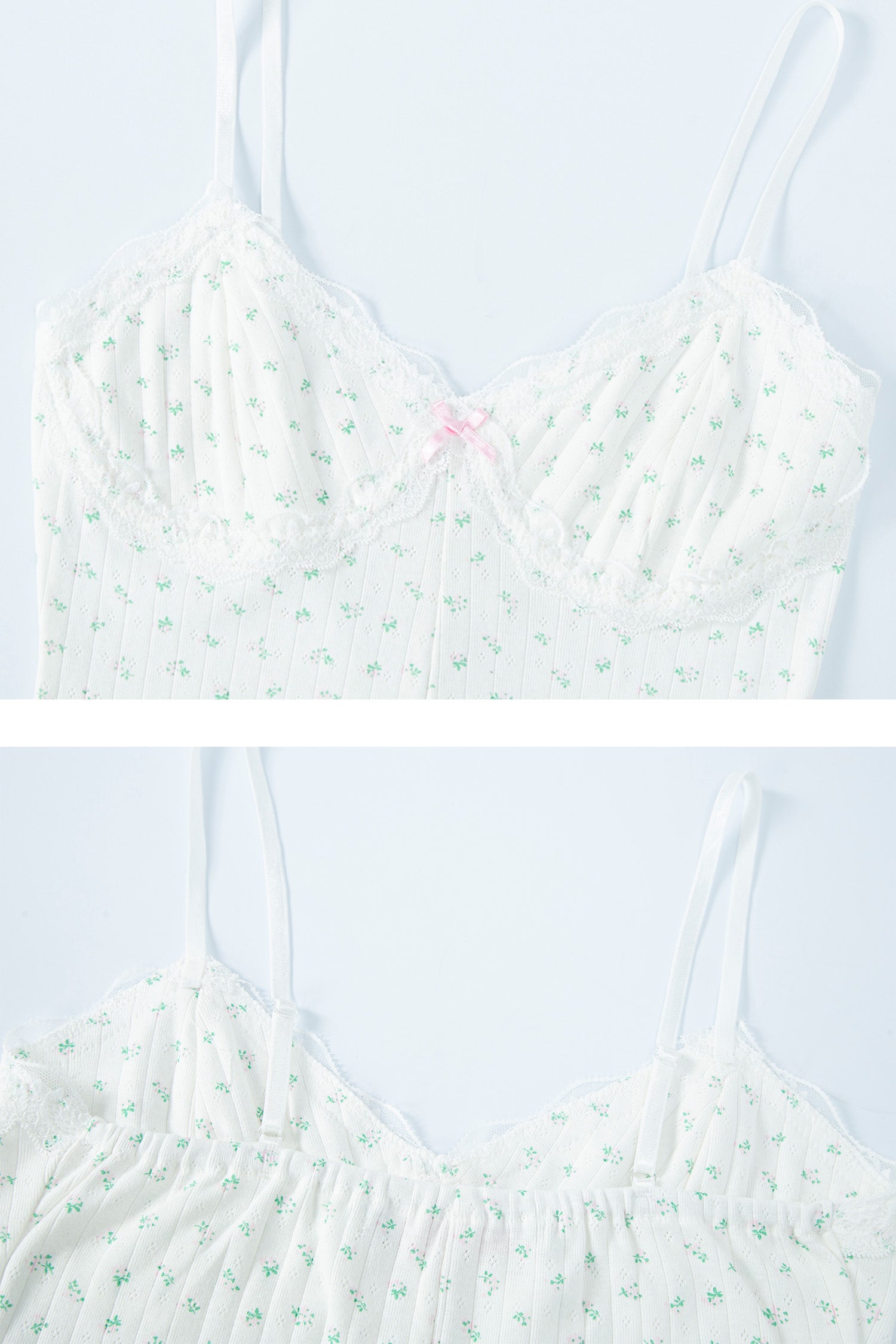 Floral lace romper (White)