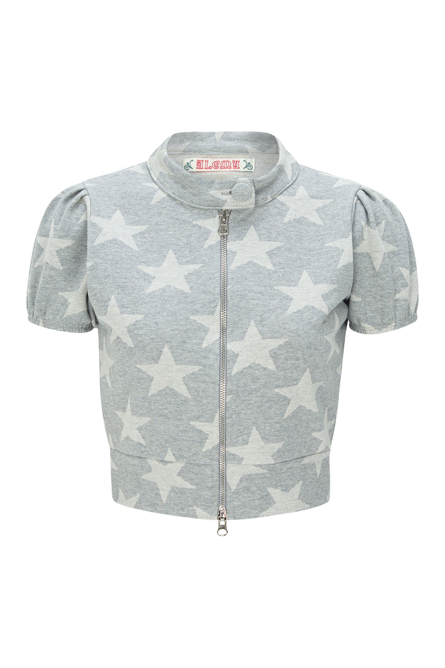 STAR ZIP UP TOP_GREY