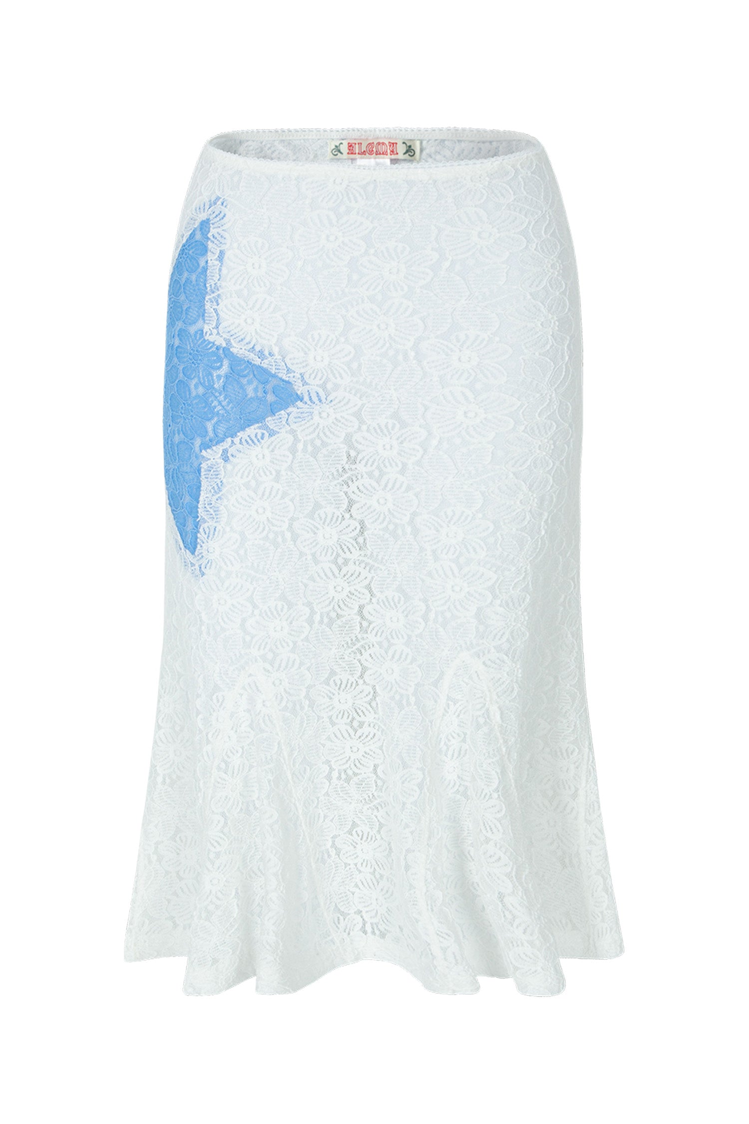 Lace Star Mermaid Skirt White