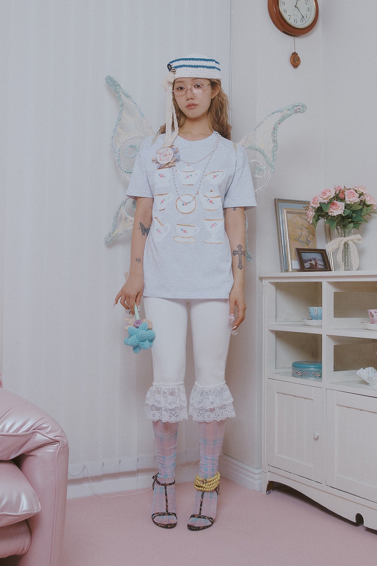 [ALCMY&ANG;TT] Afternoon tea party top (Grey)