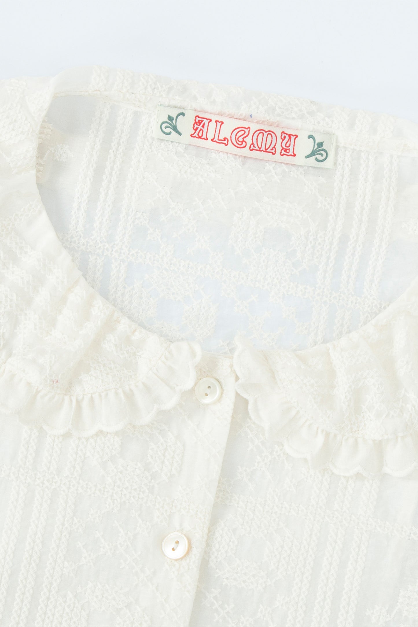 Peter Pan Collar Blouse (Cream)