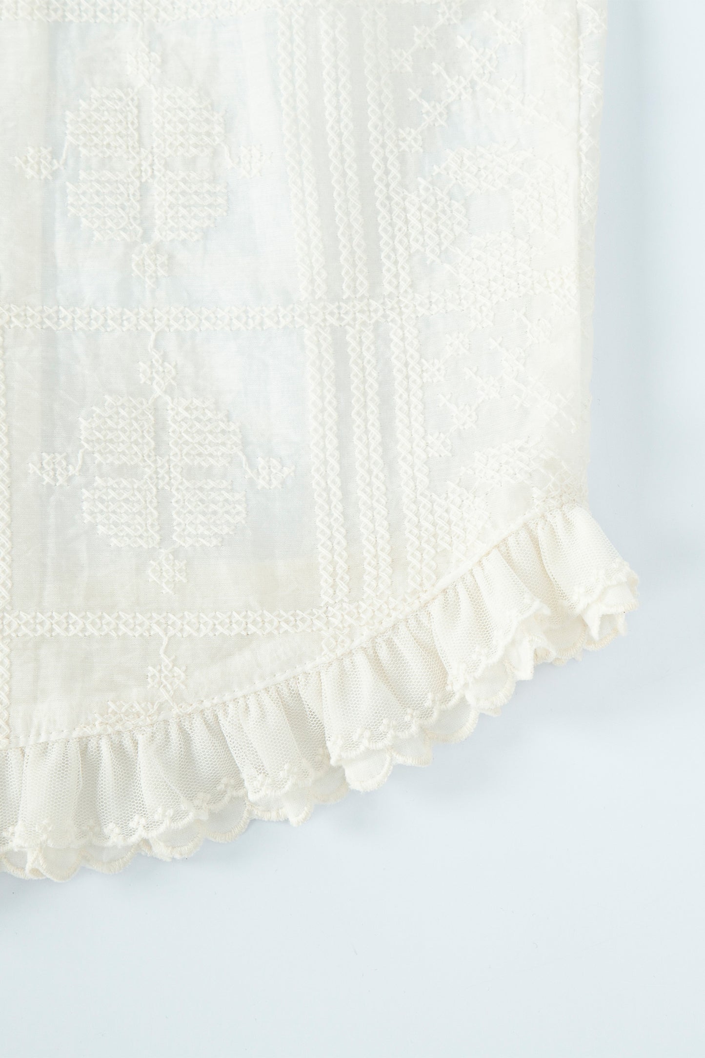 Peter Pan Collar Blouse (Cream)
