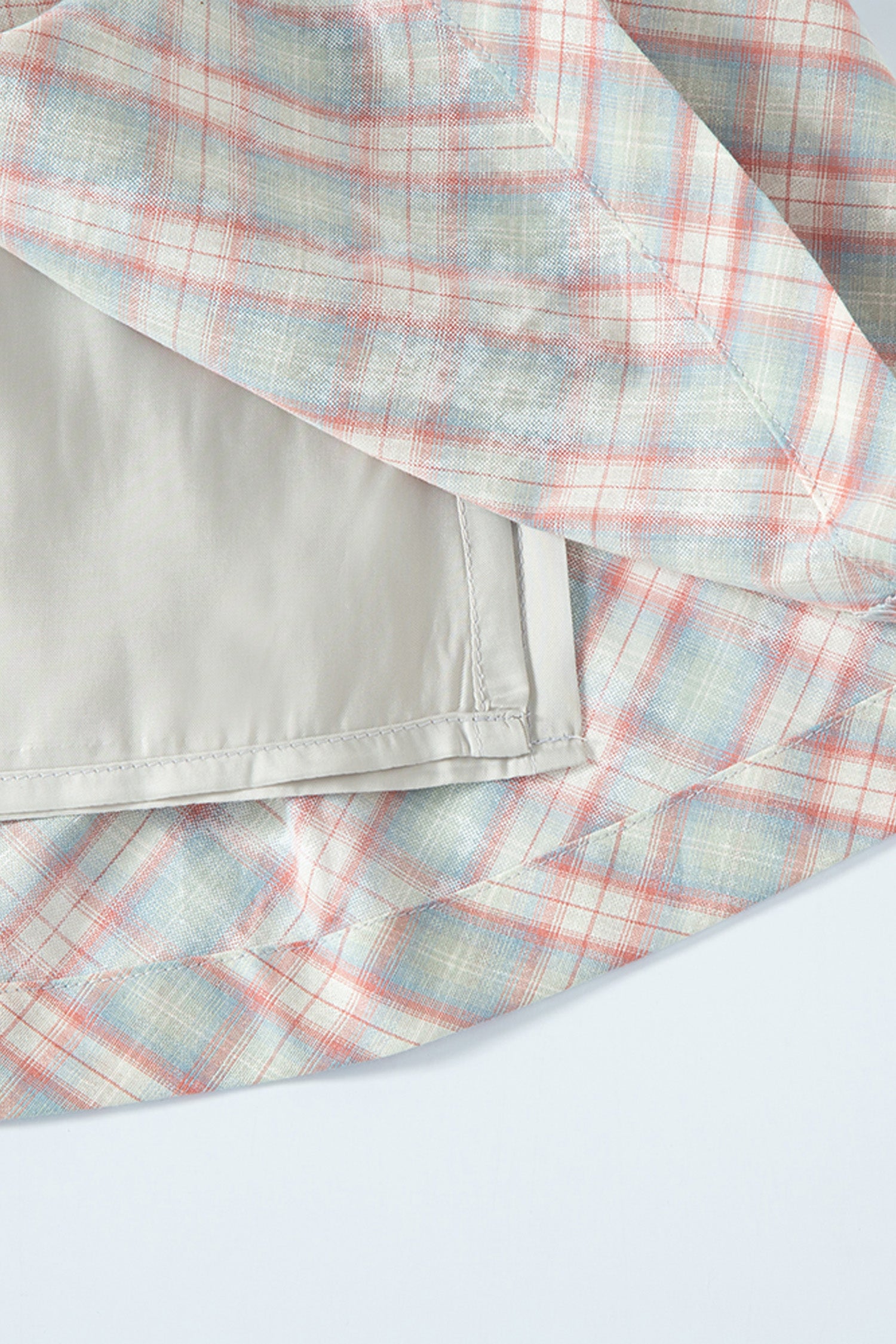 Pleats Full Midi Skirt Plaid