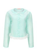 Peter Pan Collar Blouse (Mint)