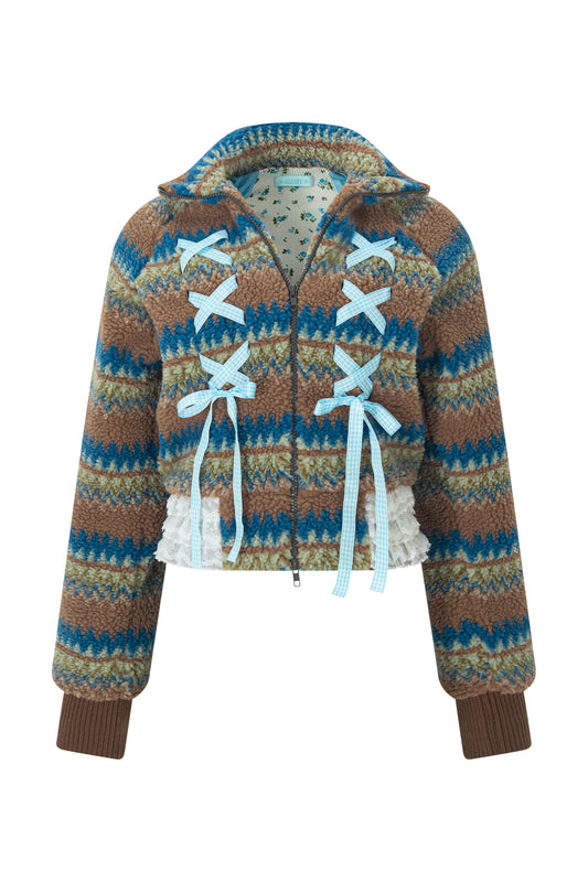Ribbon & Lace Teddy Jumper (Camel)
