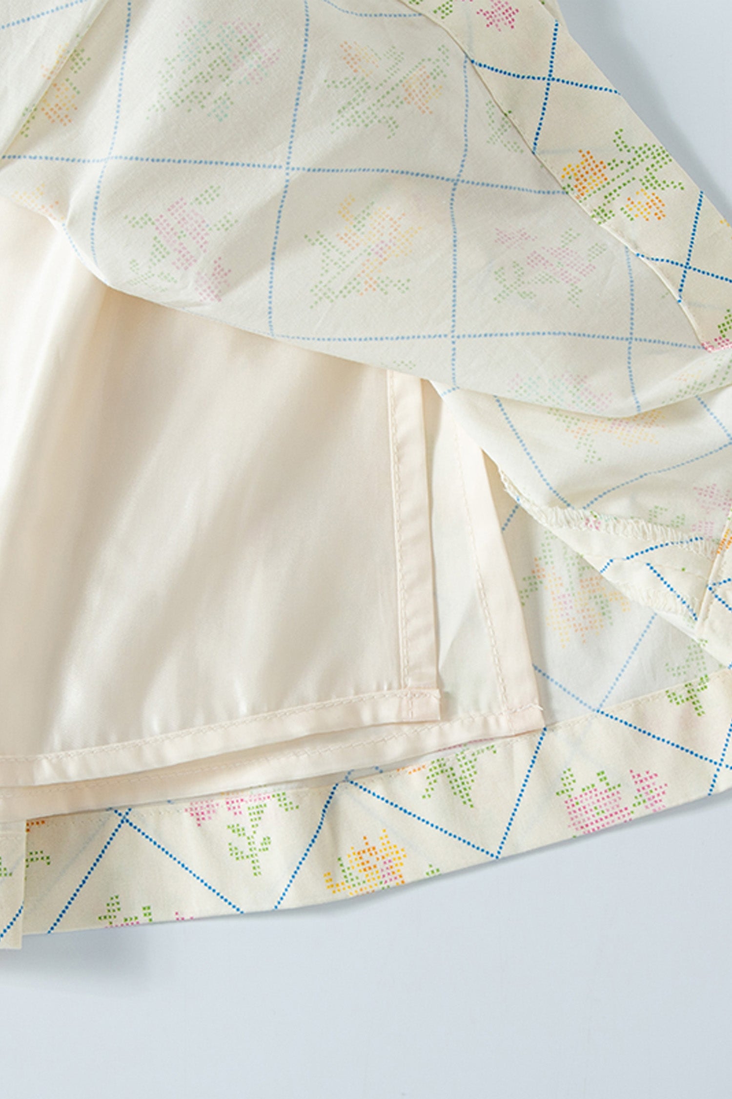 Pleats Full Midi Skirt Flower