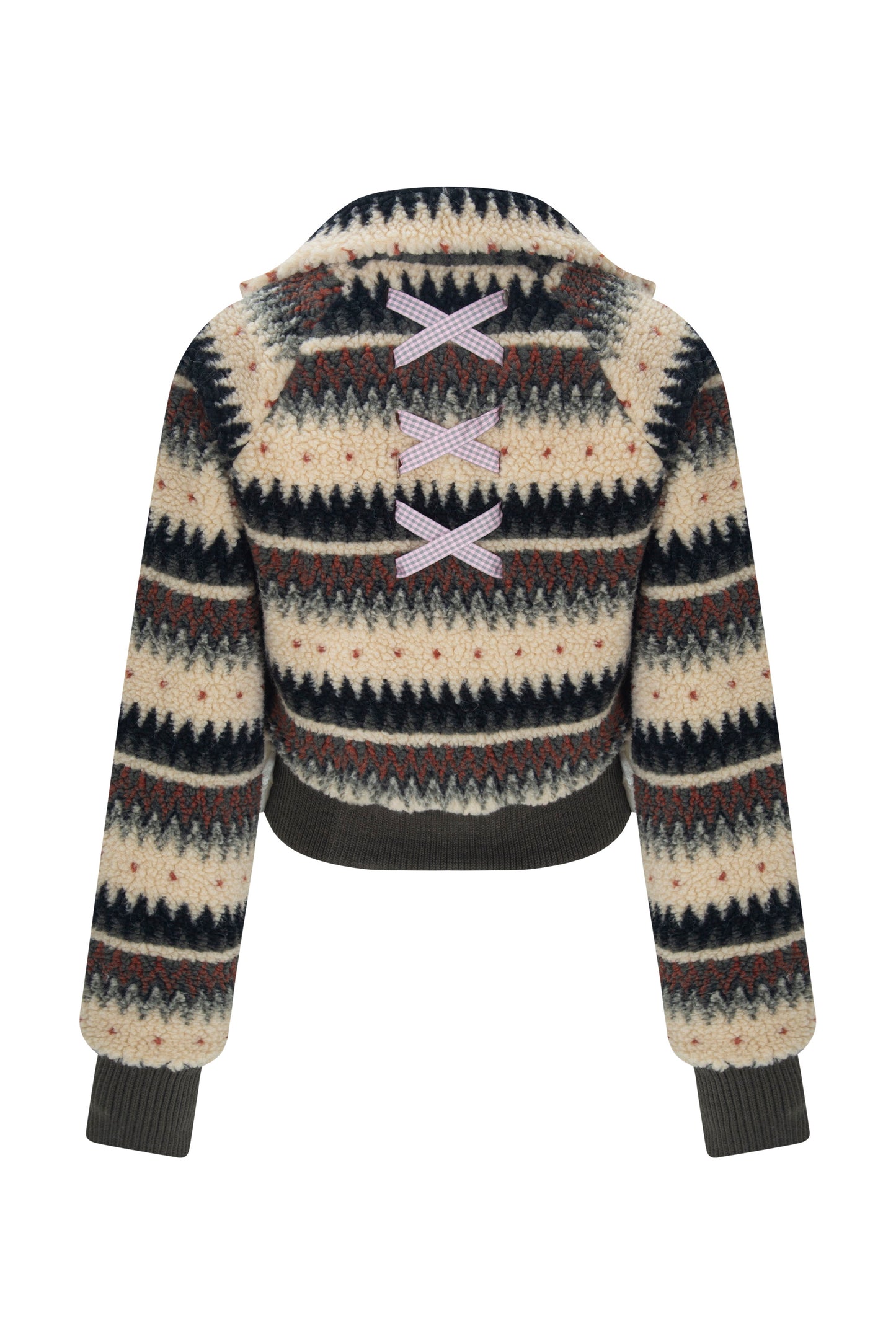 Ribbon & Lace Teddy Jumper (Beige)
