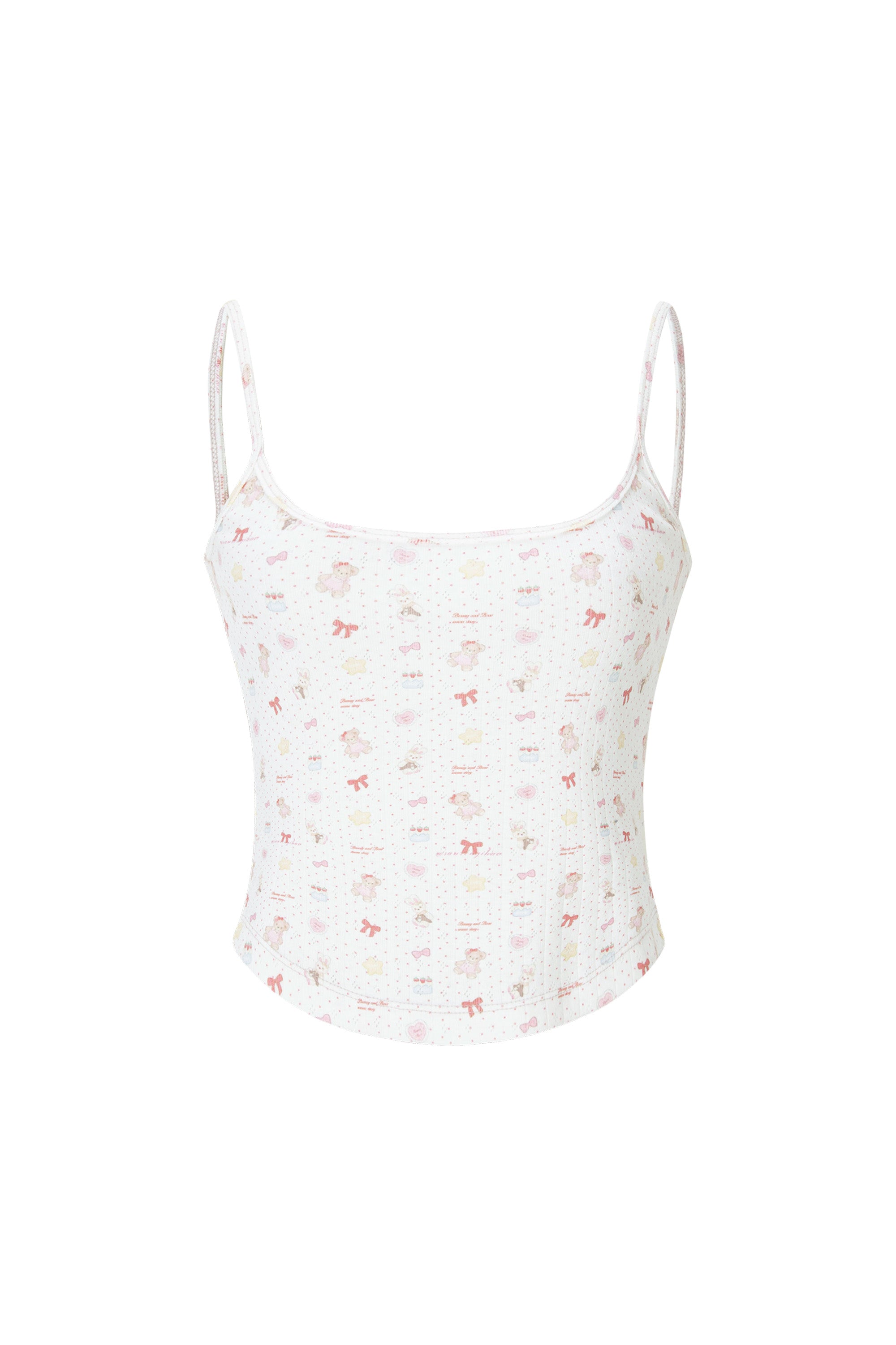 Teddy bear square slip white