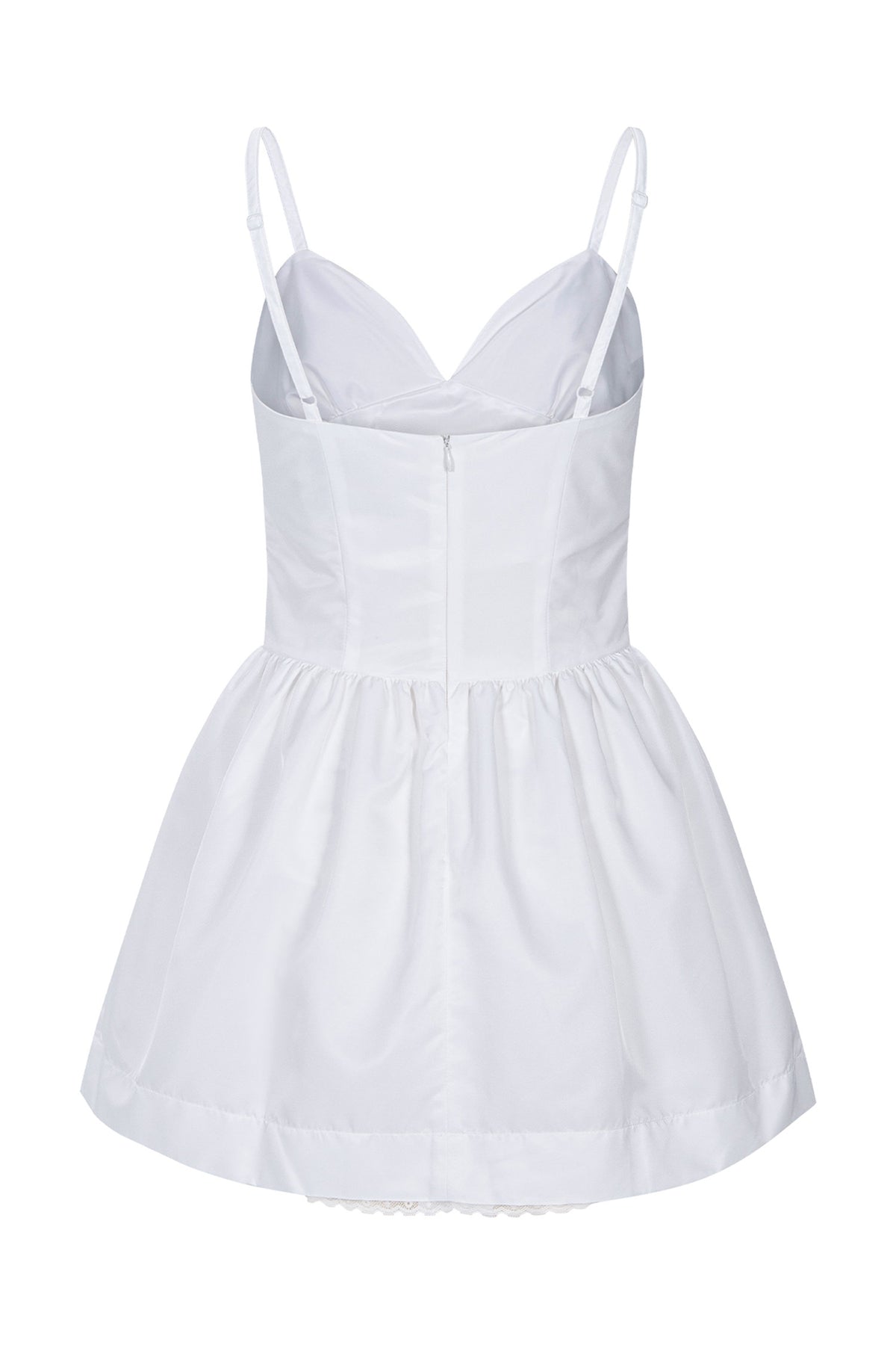 Silky Sweet Bustier Dress (White)