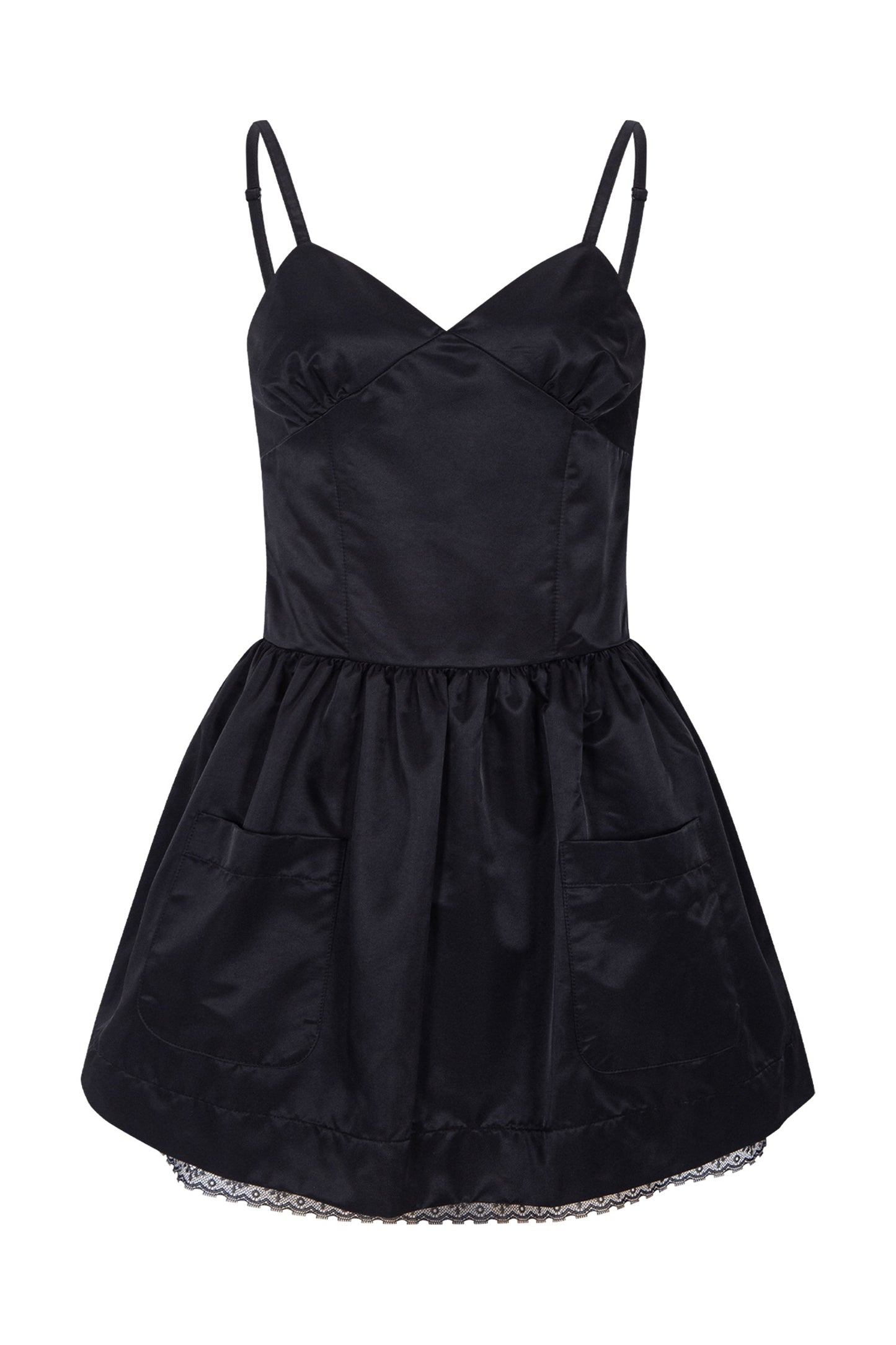 Silky Sweet Bustier Dress (Black)