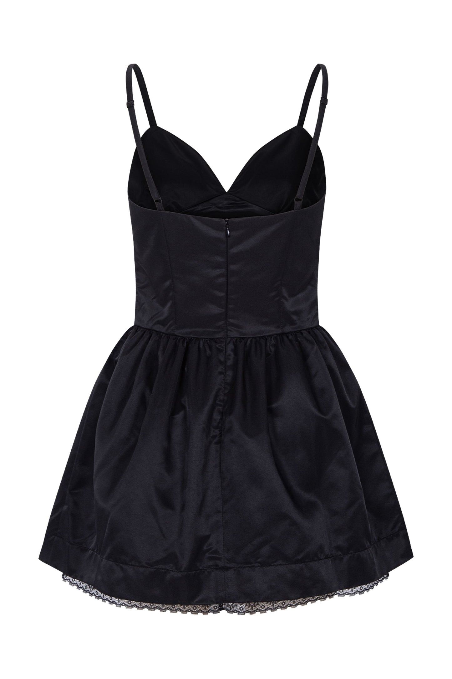 Silky Sweet Bustier Dress (Black)