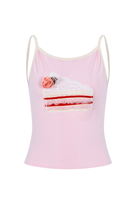 [ALCMY&ANG;TT] Petite rose slice top (Pink)