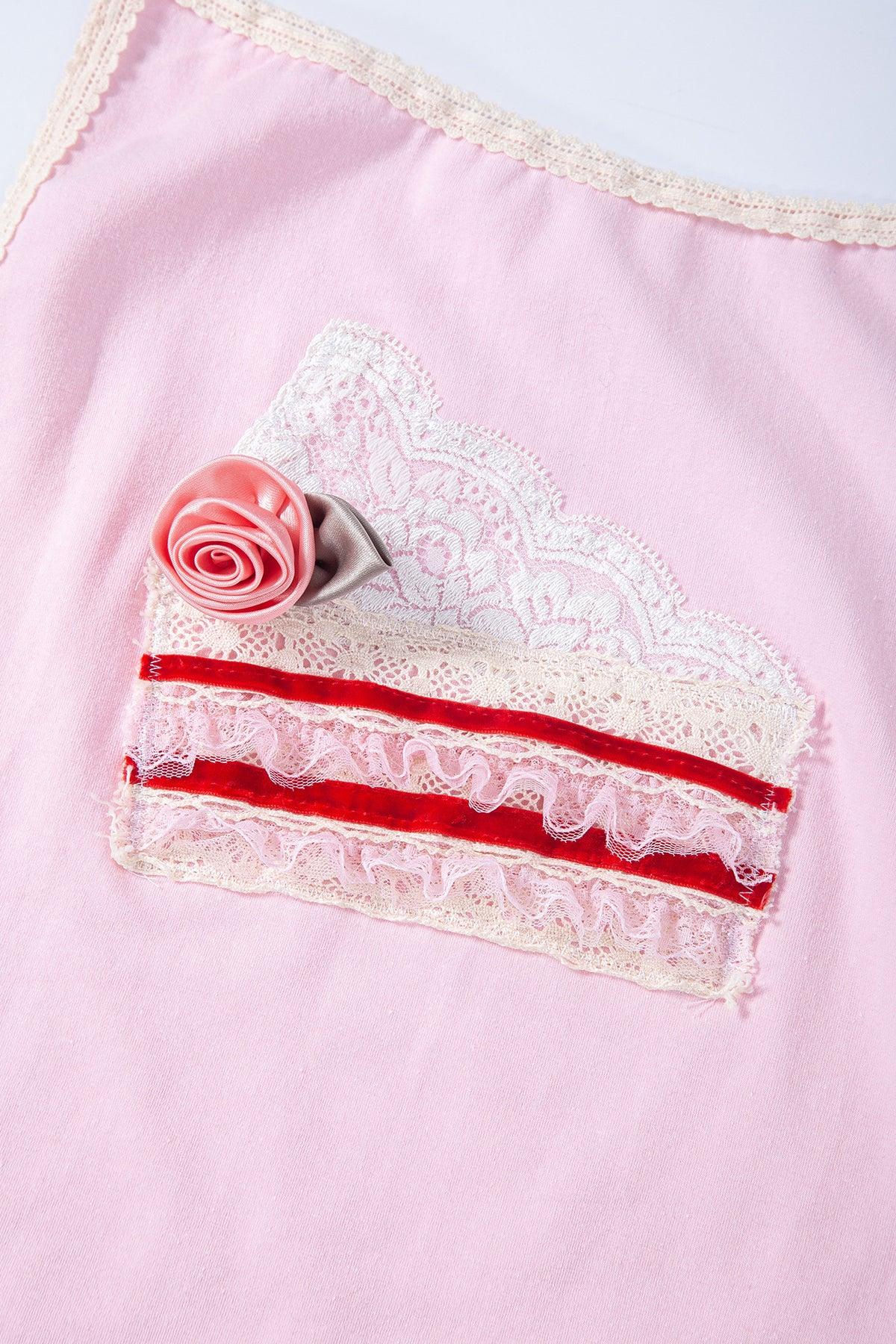 [ALCMY&ANG;TT] Petite rose slice top (Pink)