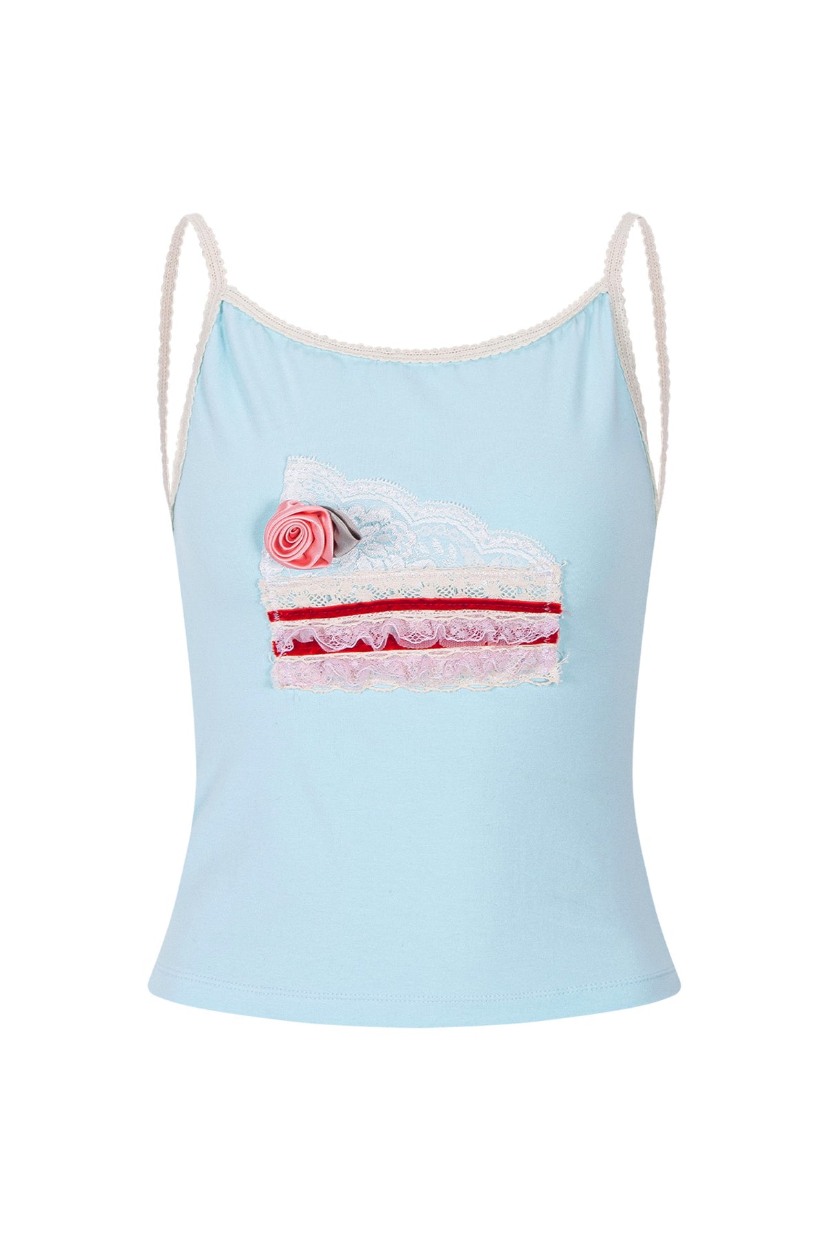 [ALCMY&ANG;TT] Petite rose slice top (Blue)
