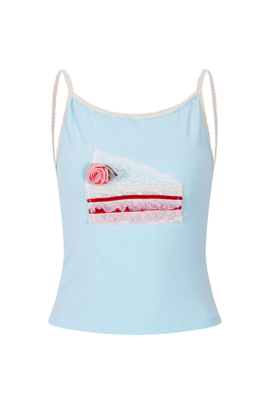 [ALCMY&ANG;TT] Petite rose slice top (Blue)