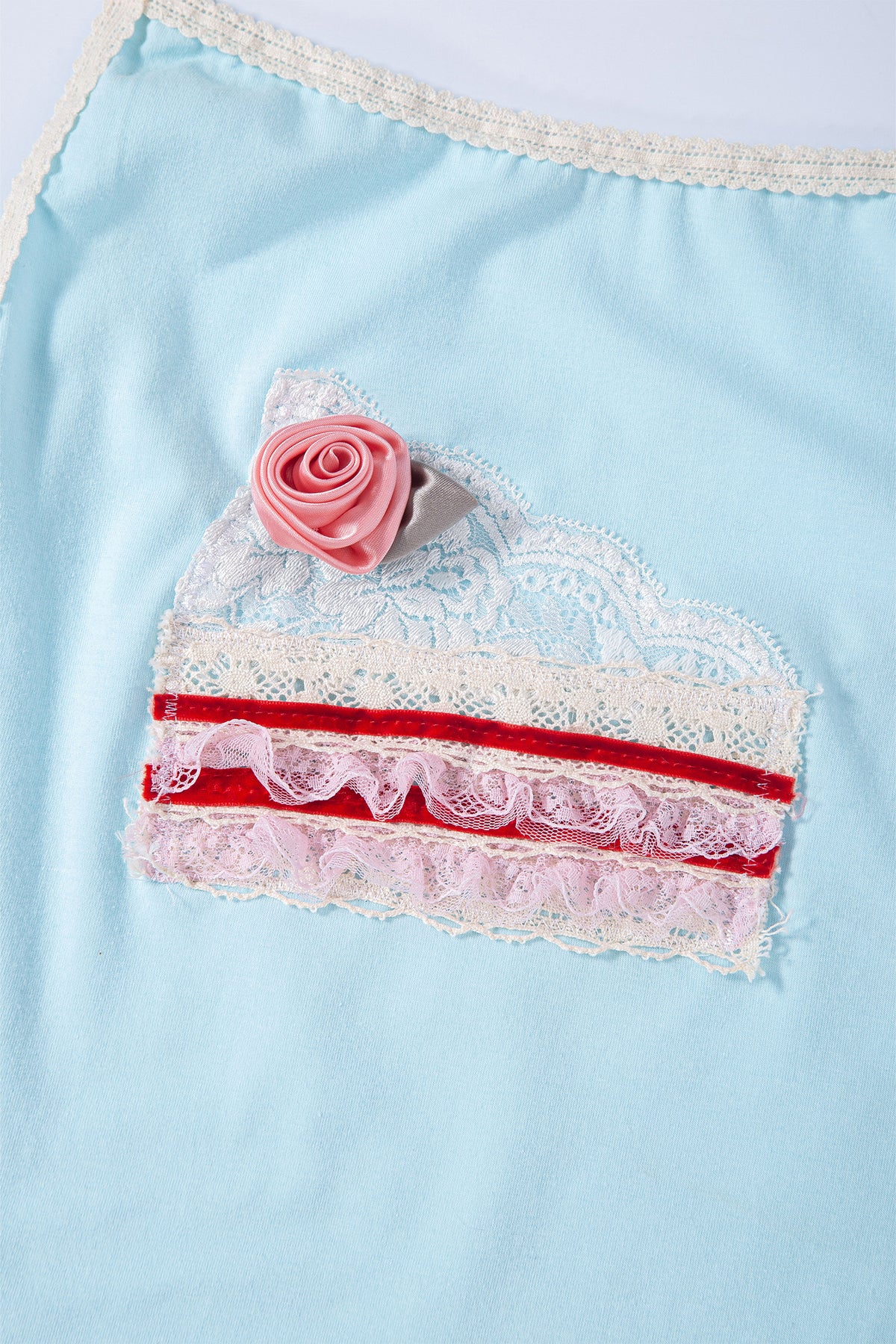 [ALCMY&ANG;TT] Petite rose slice top (Blue)