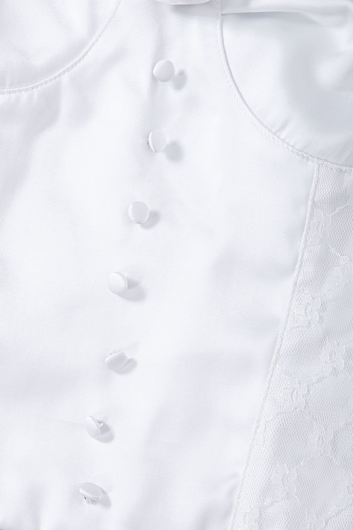 Silky Rose Corset Bustier (White)