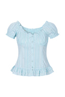 Baby Doll Corset Blouse (Mint)
