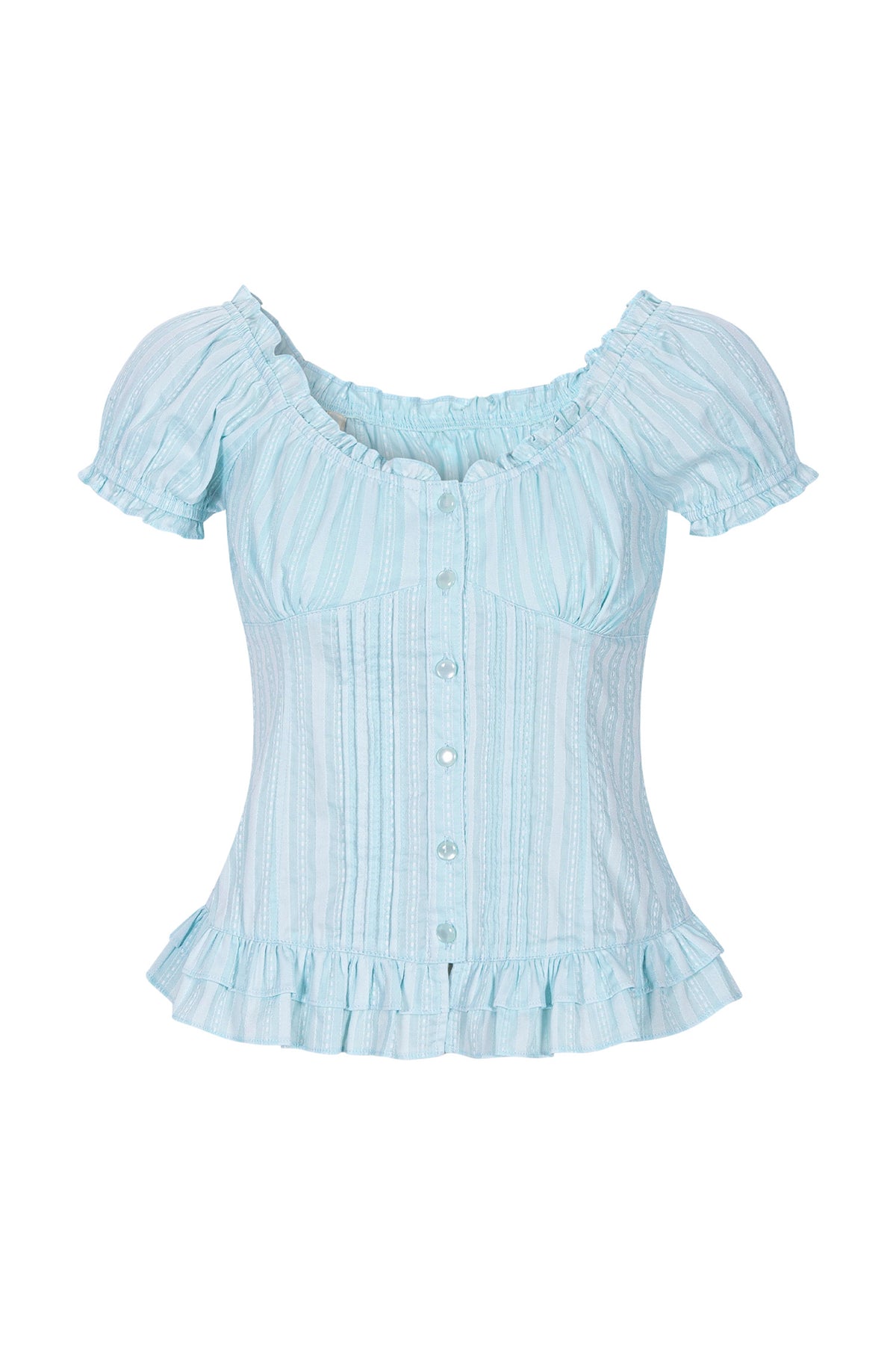 Baby Doll Corset Blouse (Mint)