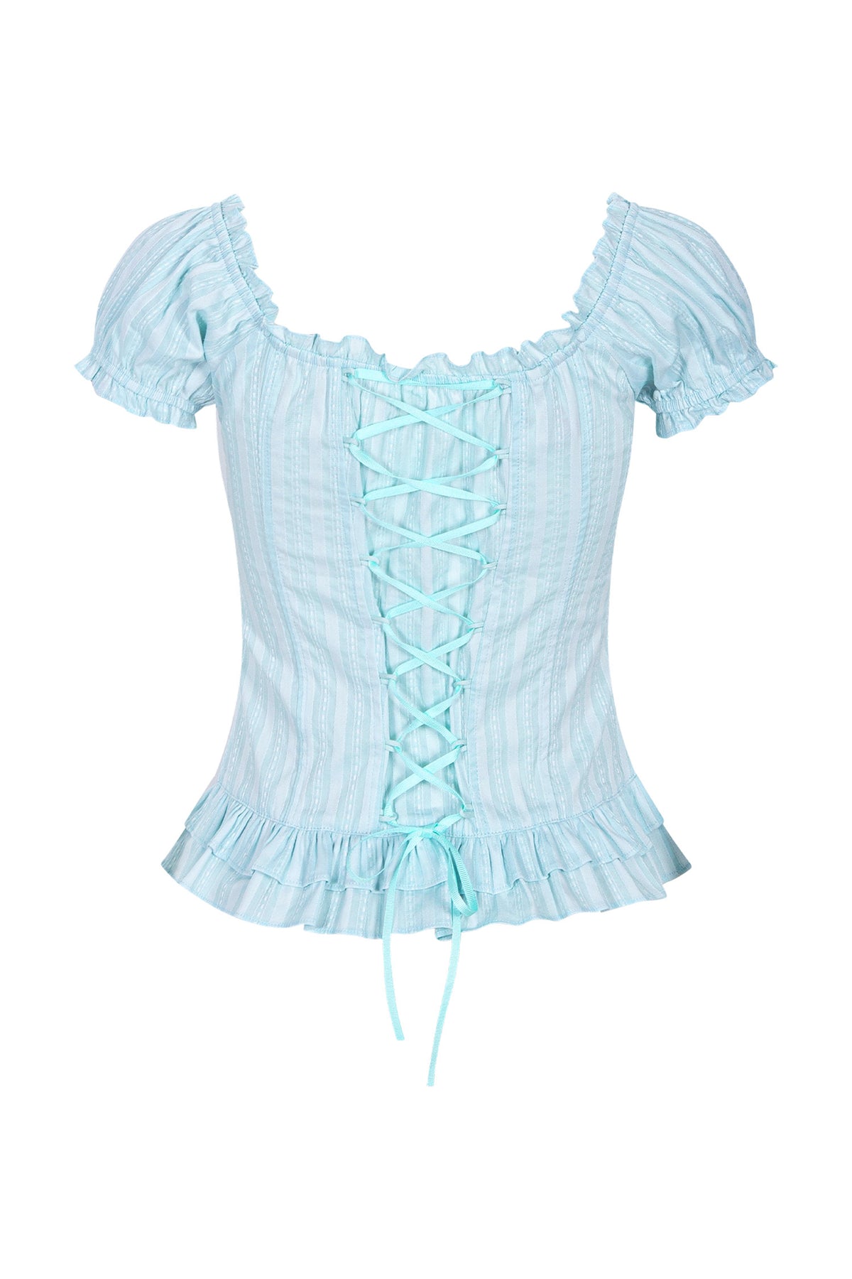 Baby Doll Corset Blouse (Mint)