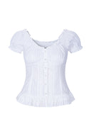 Baby Doll Corset Blouse (White)