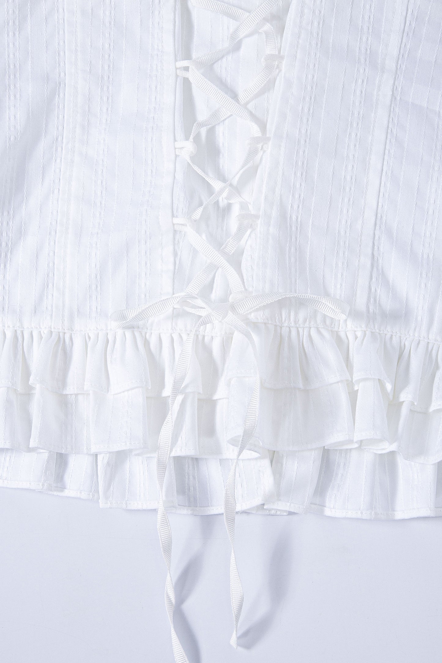 Baby Doll Corset Blouse (White)