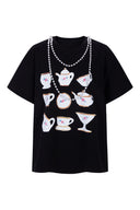[ALCMY&ANG;TT] Afternoon tea party top (Black)