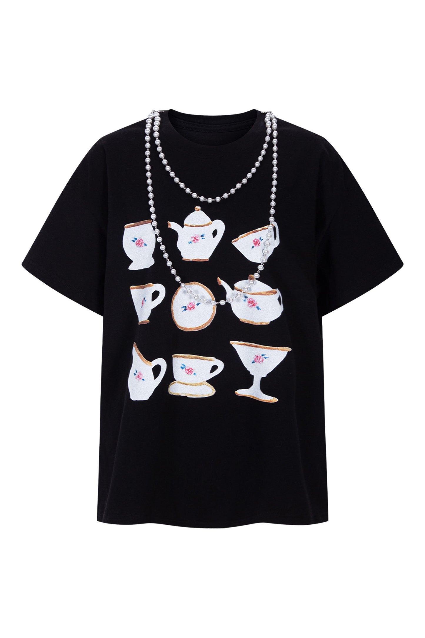 [ALCMY&ANG;TT] Afternoon tea party top (Black)