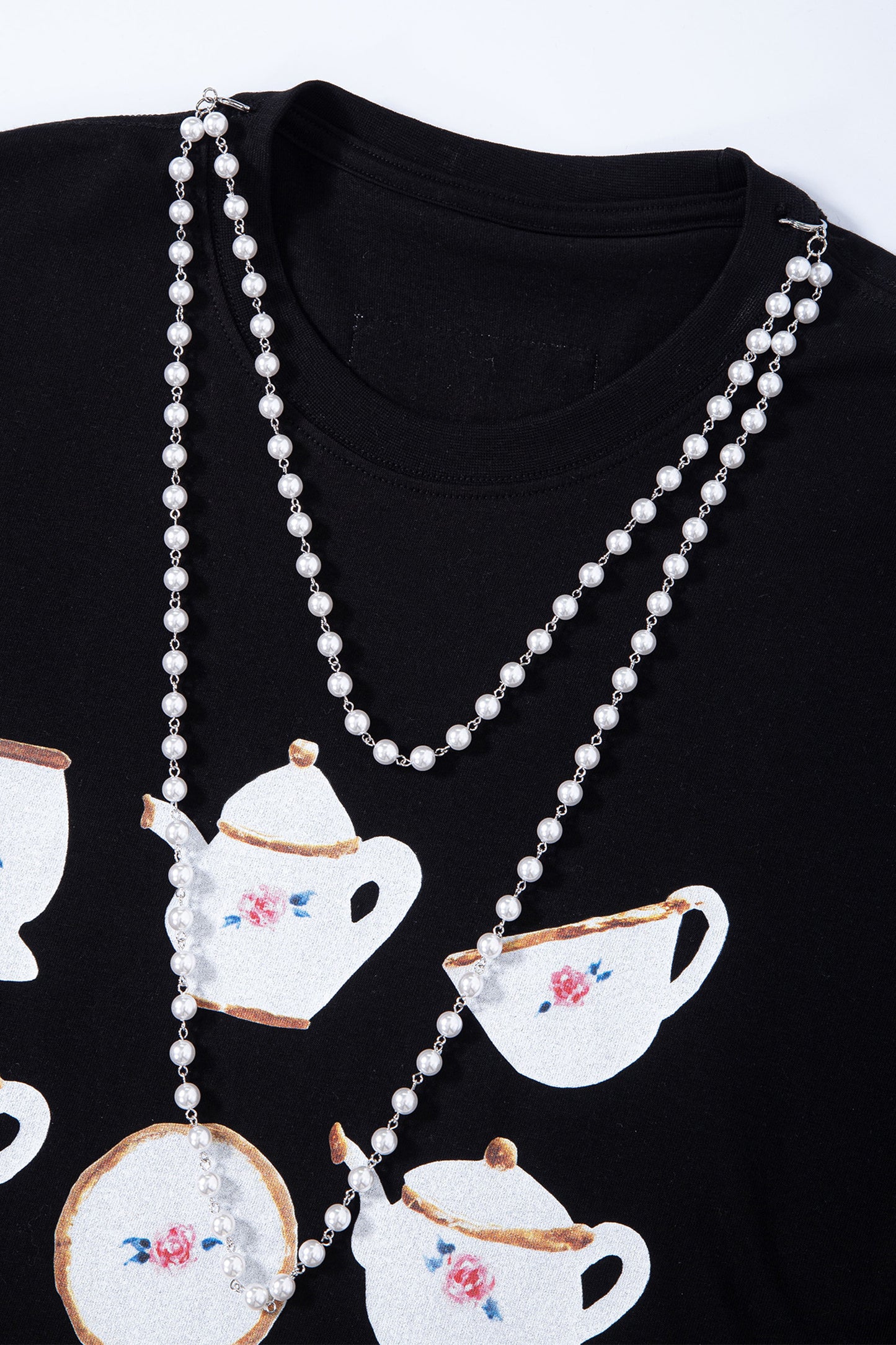 [ALCMY&ANG;TT] Afternoon tea party top (Black)