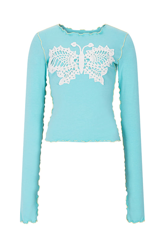 Crochet papillon top (Mint)