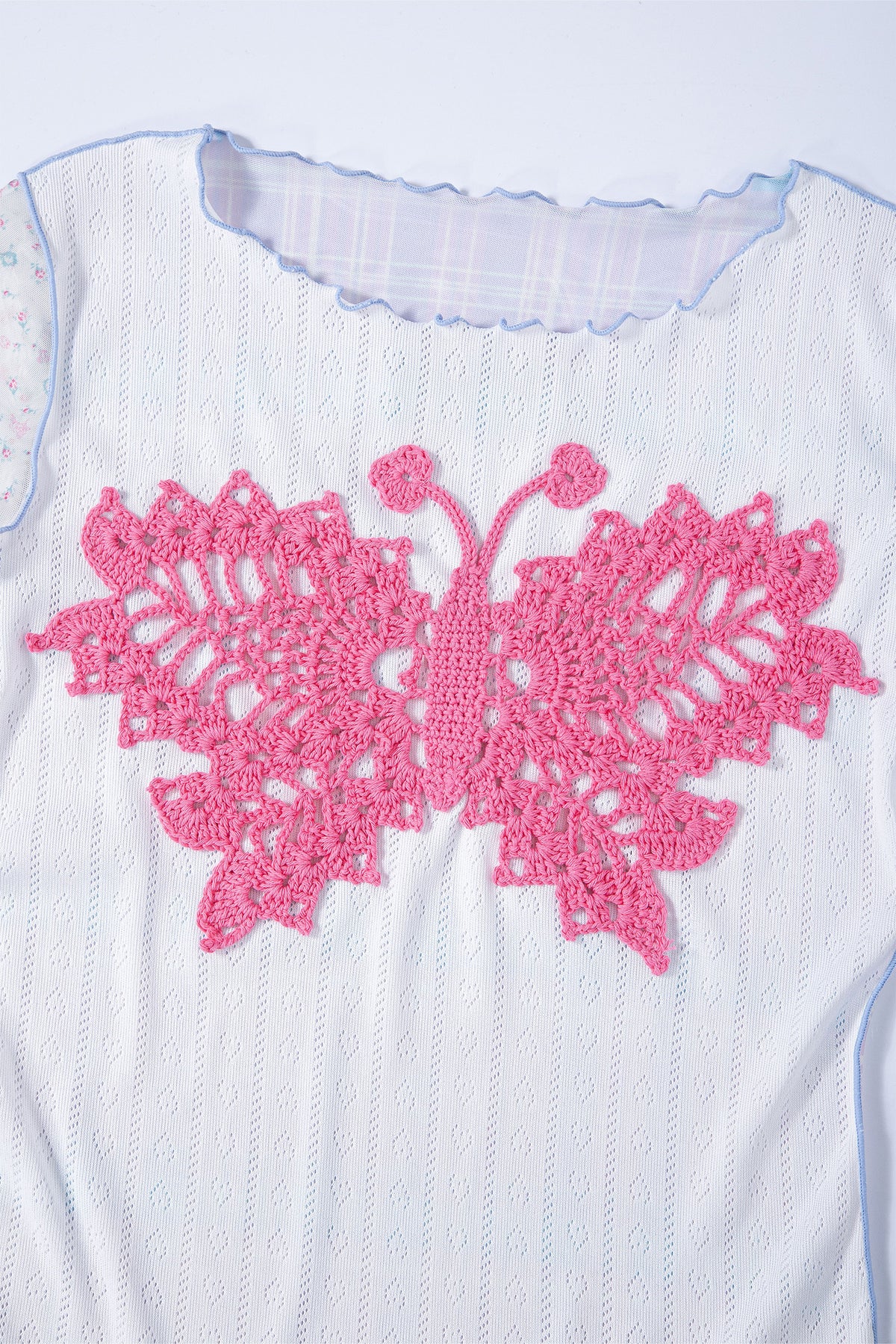 Crochet papillon top (Pink)