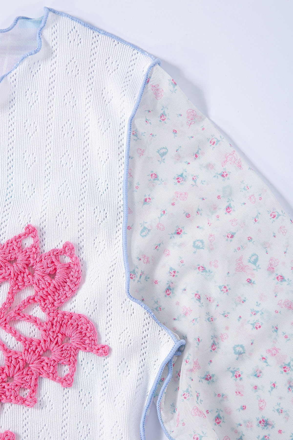 Crochet papillon top (Pink)
