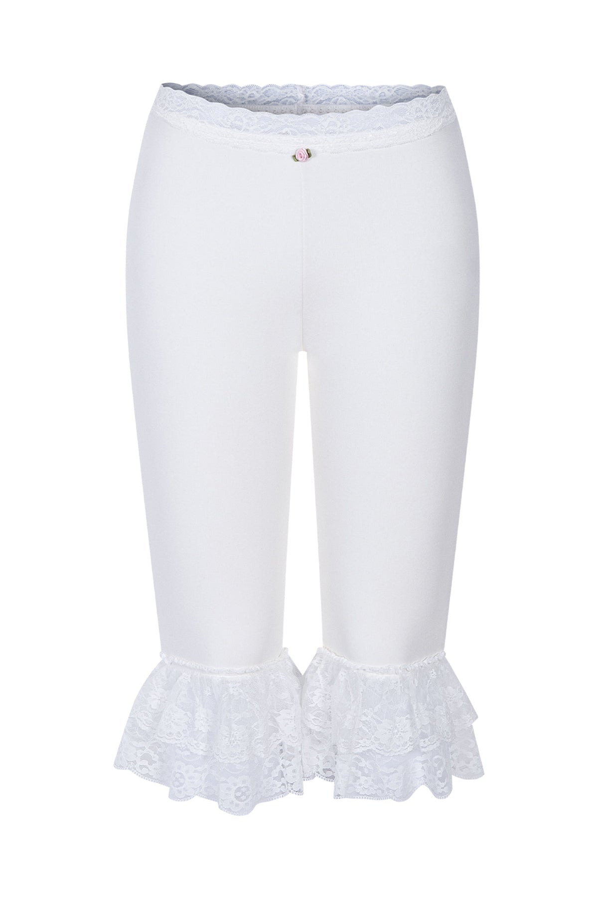 [ALCMY&ANG;TT] Dolly lace capri pants (White)
