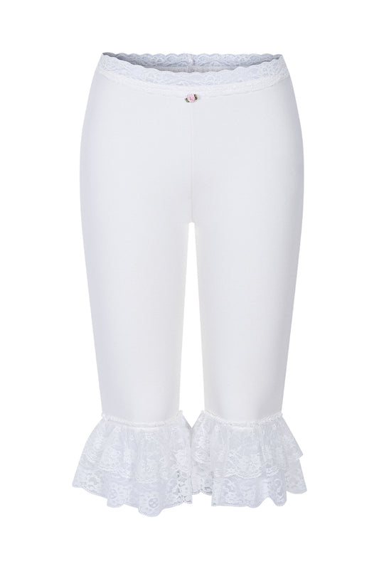 [ALCMY&ANG;TT] Dolly lace capri pants (White)