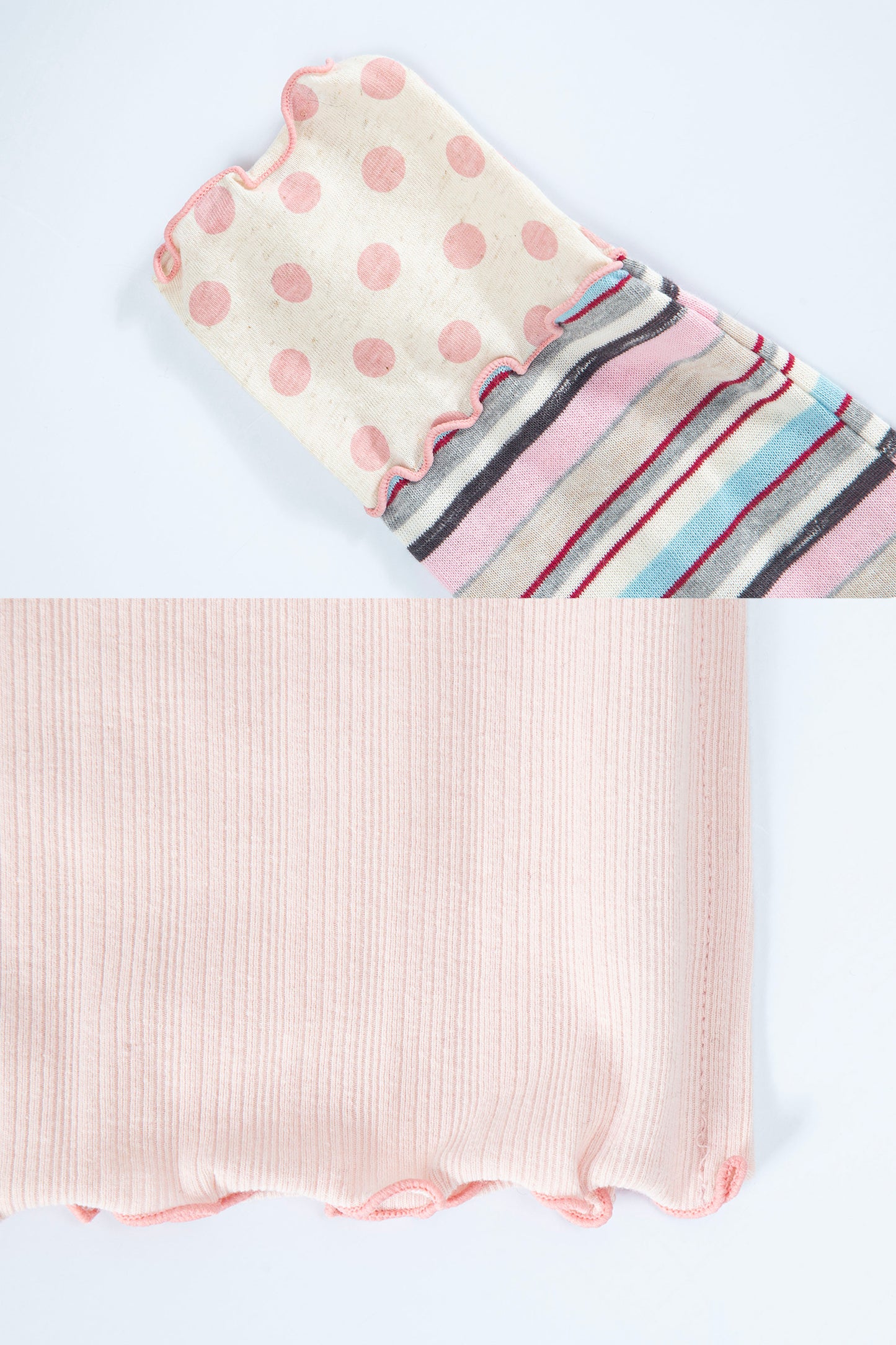Multi Pattern Bardot Top (Pink)