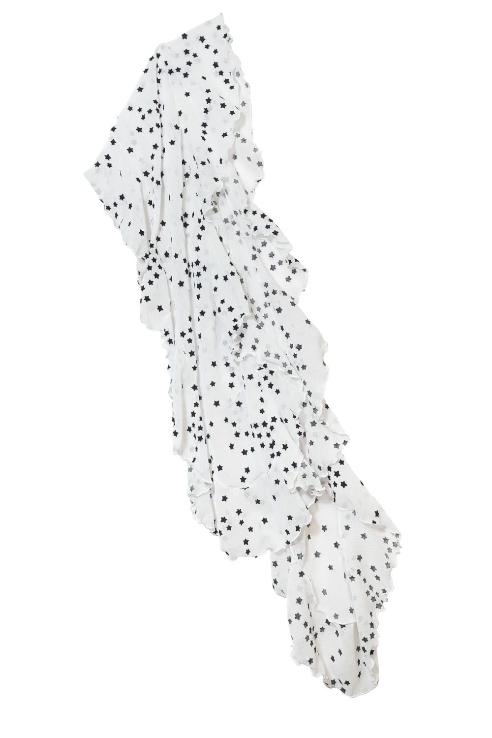 AL24FWAC11 Star Chiffon Ruffle Scarf