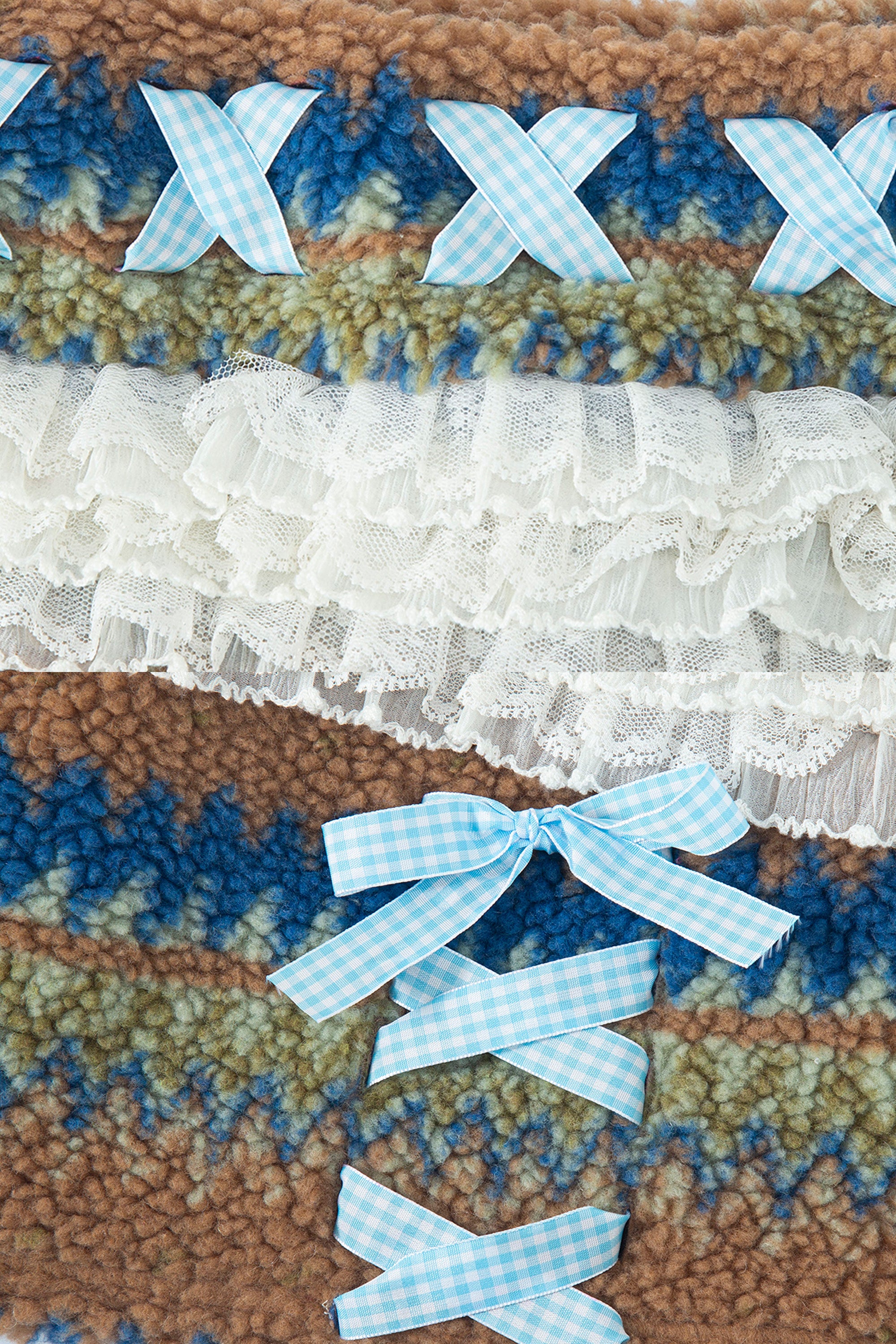 Ribbon&lace teddy skort camel