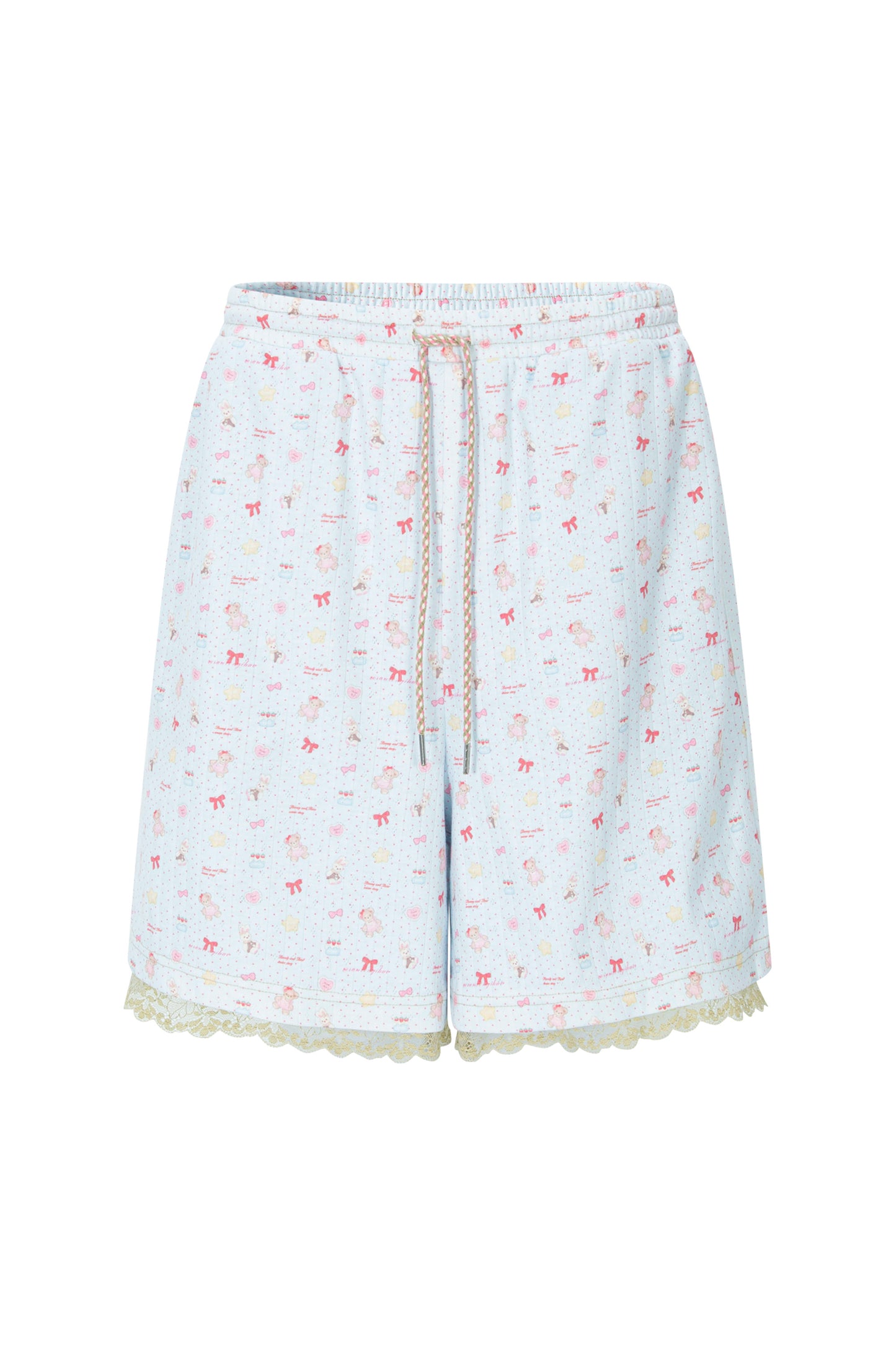 Teddy Bear Lace Shorts (Blue)