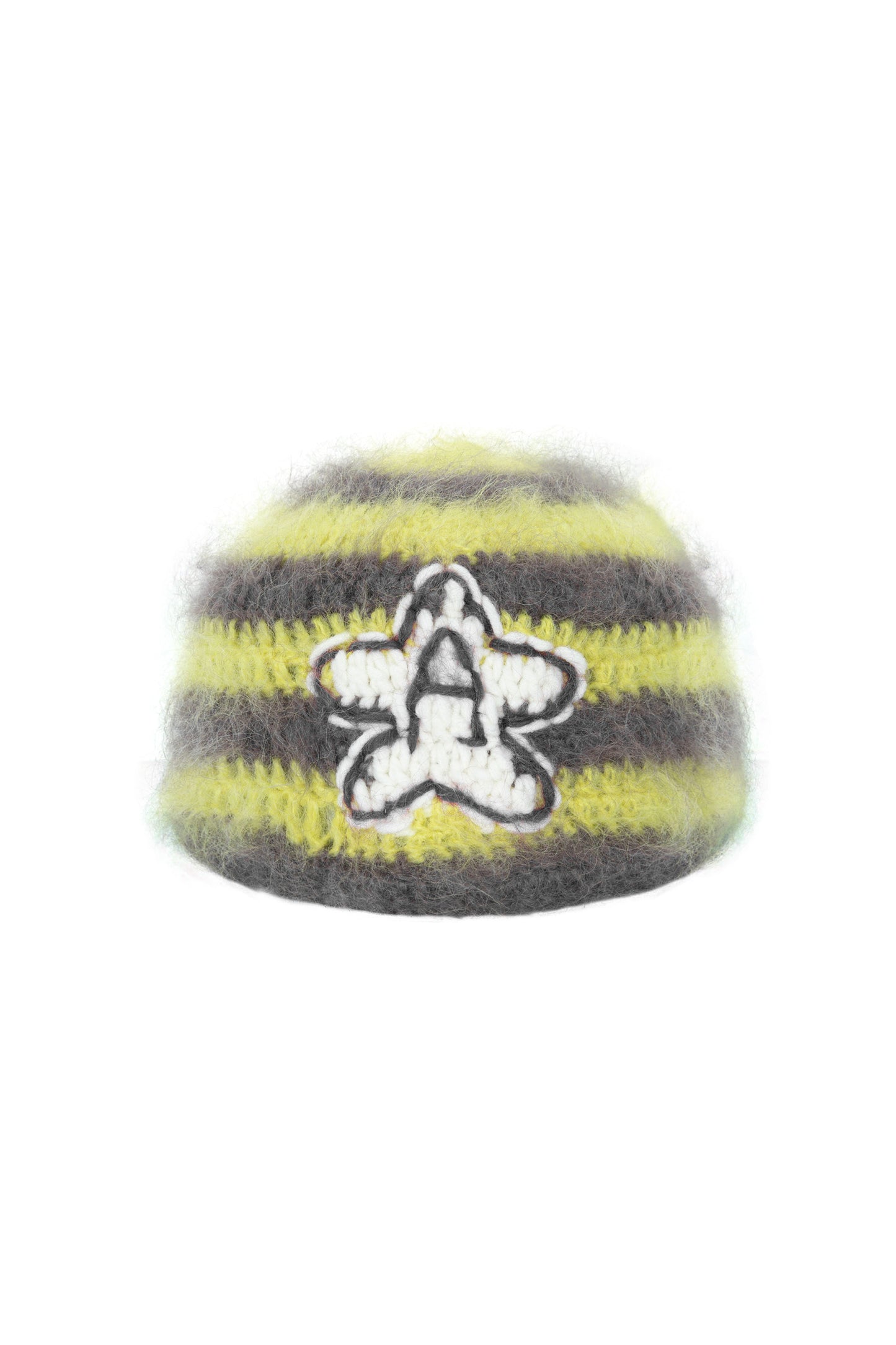 Crochet Mohair Star Beanie (Pink)