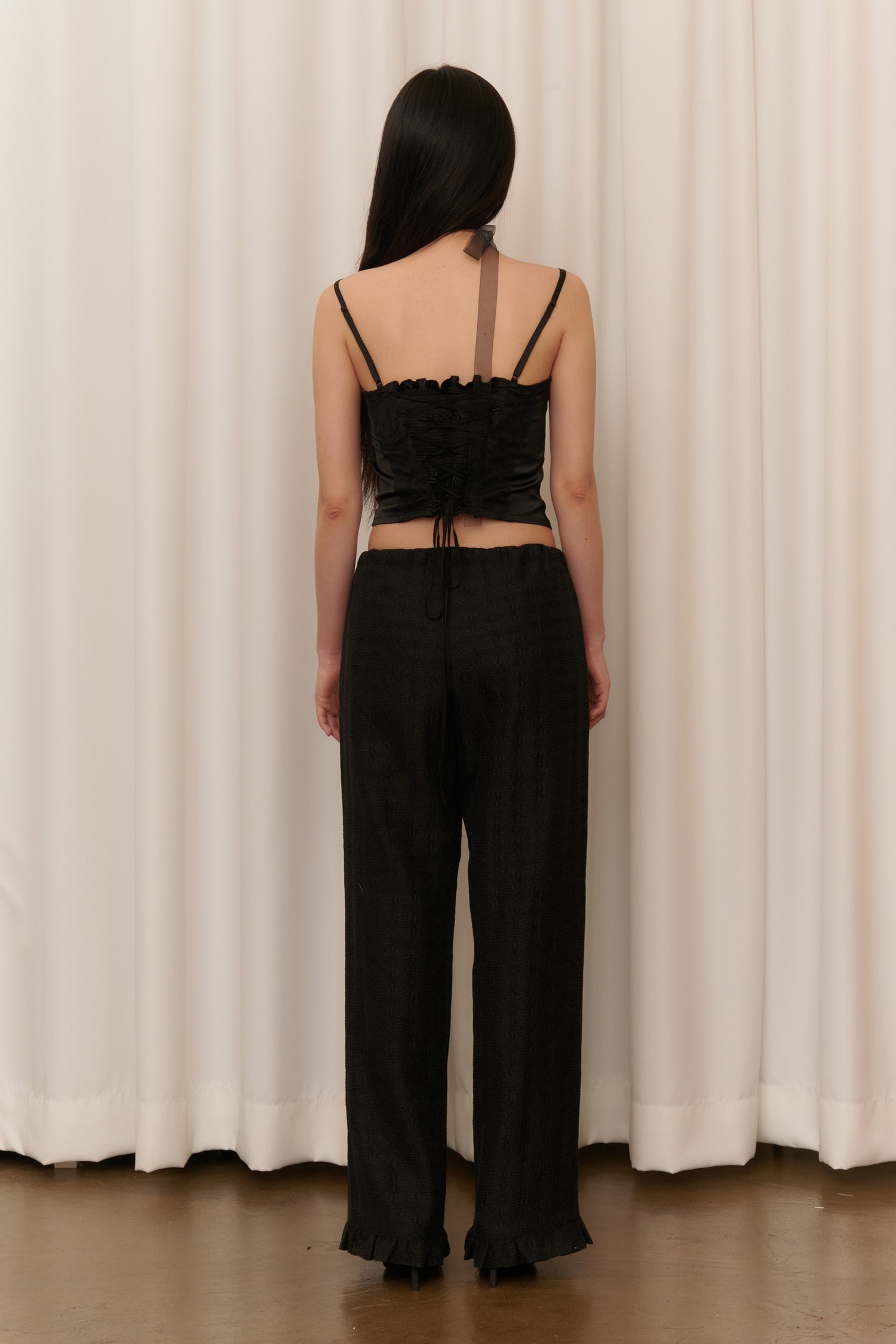 SILKY ROSE CORSET BUSTIER_BLACK